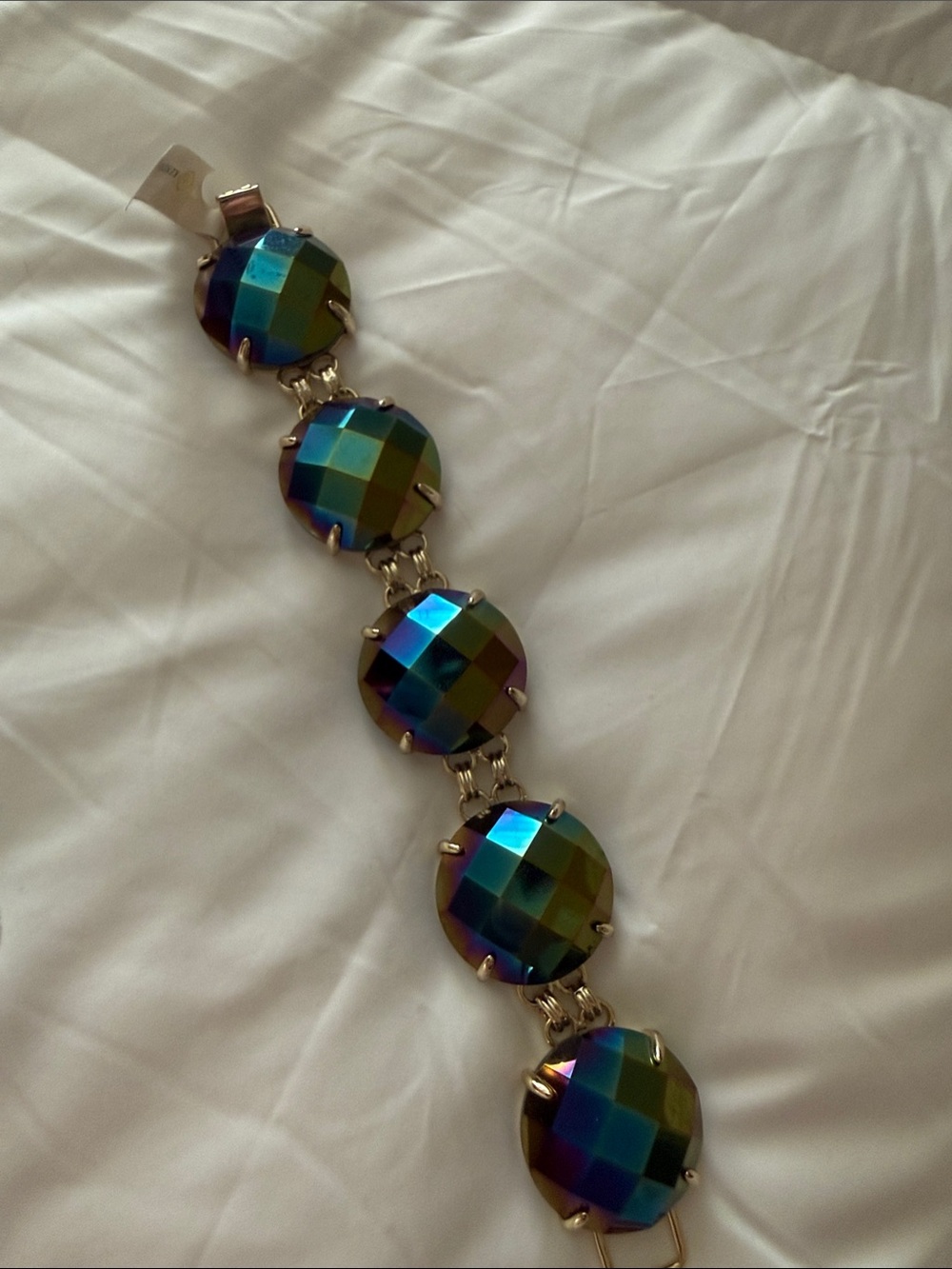 Kendra Scott Iridescent Black Faceted Bracelet